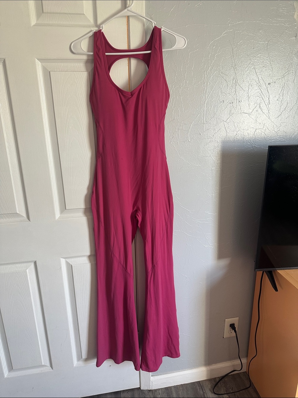 Women's Sleeveless Magenta Jumpsuit